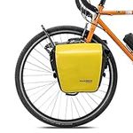 ROCKBROS Front Roller Panniers Bag Front Rack Bike Bag Durable Shelf Package with Carrying Handle & Free Shoulder Strap for Touring Picnic Commuting Yellow