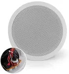 Pyle Ceiling and Wall Mount Speaker - 8” 2-Way 70V Audio Stereo Sound Subwoofer Sound with Dome Tweeter, 600 Watts, in-Wall & in-Ceiling Flush Mount for Home Surround System PDIC83T (White)