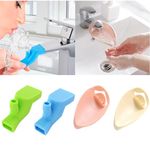 4 Pack with 2 Types: Faucet Extenders,Kitchen Faucet Silicone Attachment, Hand Wash Sink Faucet Extender, Toddler Faucet Covers,tap Fittings for Babies Easy to Learn Brush Their Teeth and wash Faces.