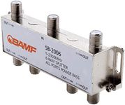 BAMF 6 Way Coaxial Cable Splitter, Bi-Directional Coax MoCA 5-2300MHz, RG6 Compatible, Nickel Plated Cable Splitter 2 Way Internet and TV Splitter, Satellite, Antenna, Analog/Digital Connections