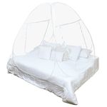 MEKKAPRO Mosquito Net for Bed, Portable Pop Up Mosquito Net, 80" x 71" x 63" Large, Folding Mosquito Netting for Bed with Net Bottom, Pop Up Mosquito Net Compatible for Twin to King Size Bed (White)