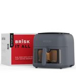 NUUK BRĪSK 6.5L 100% Toxin-Free Ceramic Air Fryer | ILAG® CeramicTech™ | No Micro plastics, No PTFE, PFAS, PFOA | 8 Cooking Presets | Digital Display | Shake Reminder | 360° Even Cooking