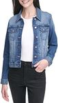 Calvin Klein Women's Trucker Denim Jacket, Malibu, Large