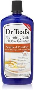Dr Teal's Foaming Bath with Pure Epsom Salt, Soothe & Comfort with Oat Milk & Argan Oil, 34 fl oz (Packaging May Vary)