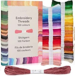Set de hilos de bordar de 5 metros en 100 colores distintos: LIVAIA