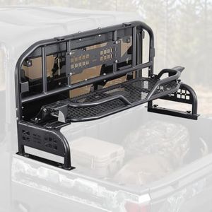 KEMIMOTO 2-in-1 UTV Rear Rack and Cargo Storage Basket, Foldable,Steel