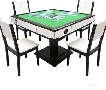 HUANGZHE Foldable Automatic Mahjong Table - 30-Min Easy Setup, Space-Saving Design, Ultra-Quiet, 42mm Tiles, Roller Coaster Style, Chinese/Taiwanese Rules