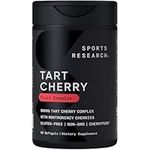 Sports Research Tart Cherry Concentrate - Made from Montmorency Tart Cherries - Non-GMO & Gluten Free (60 Liquid Softgels)