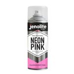 JENOLITE Fluorescent Spray Paint | NEON PINK |Premium High Visibility Multi Surface Paint | 400ml