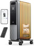 Dreo Smart 9 Fins Oil Filled Radiator, 2000W Silent Electric Heaters for Home, 4 Modes, Remote Control, Free Standing, Overheat & Tip-Over Protection, Digital Thermostat, Child Lock, 24H Timer, Quiet