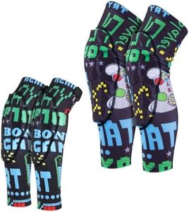 VIWINVELA Kids Knee Pads and Elbow Pads Set Toddler Soft Protective Gear - Game L