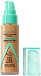 Almay Clear Complexion Acne Foundation Makeup with Salicylic Acid - Lightweight, Medium Coverage, Hypoallergenic, Fragrance-Free, for Sensitive Skin, 710 Natural Tan, 1 fl oz.