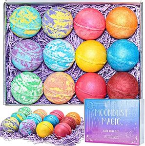 Bath Bombs Gift Set - 5oz Large Bath Bomb Kit, Spa Luxetique Bath Bombs for Women, Bombs Rich in Pure Essential Oils & Coconut Oils, Ideal Home Spa Bath Set for Christmas, Birthday