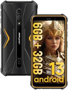 Rugged Phone Canada, Ulefone Armor X12 Unlocked Smartphone, Android 13 Go, 6GB+32GB/256GB Extension, 5.45 inch HD+ Screen, 13MP Rear Camera, 4860mAh, 3-Card Slot, NFC/OTG/GPS - Orange