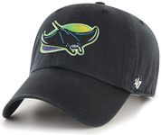 47 Visor, Tampa Bay Rays, Black, One Size