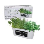 Pronto Seed Grow Your Own Herbs Kit Indoors - Basil, Parsley and Chive Seeds, Metal Chalk Board Kitchen Herb Planter & Soil - Christmas,Gardening Gifts for Women and Men