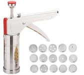 Becharaji - Stainless Steel Kitchen Press 15 Different Disc Grater & Cookies/Indian Snakes/Murukku Maker/Farsan Sev Maker with Stainless Steel Jalis (Silver)