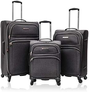 Air Canada Durable Lightweight Mutli-Directional Spinner Wheels Travel Luggage Suitcase 3 Piece Set (20,24,28 Inch, Charcoal)