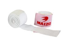 Maizo Stretchable Support Hand wrap, Workout/Boxing & Punching Great for MMA, Muay Thai, Martial Arts, Wrist Support for Adults (100, White)