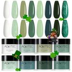 Aokitec 8 Colors Dip Powder Kit, Nail Dipping Powder French Powder Pro Collection System Nail Art Starter Manicure Salon DIY at Home, Odor-Free&Long-Lasting, No Needed Nail Lamp Curing