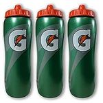 Gatorade 32 Ounce Contour Style Squeeze Water Bottle, 3 Pack