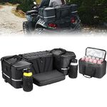 KEMIMOTO ATV Bag, 74L Large ATV Cargo Bag with Insulated Bags, Waterproof 4 Wheeler Storage Rear Rack Seat Bag Universal Compatible with Polaris Sportman Fourtrax Can Am Kawasaki Artic Cat