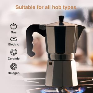 VonShef 6-Cup Stovetop Espresso Maker – Moka Pot Coffee Brewer