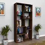 NorthWood Charles Bookshelf/Wooden Bookcase/Book Organizer/Book Holder/Book Storage/Book Shelf Display Rack for Home Decor & Office/Floor Standing. (Walnut) D.I.Y.