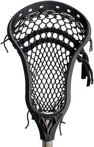 Silverfin Camber Lacrosse Head Strung for Men Attack/Midfield (Black)