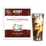 Hermit Coffee Whiskey Fermented Cold Brew Bags, Whiskey Barrel Aged, Medium Roast | 100% Specialty Grade Arabica Coffee | 3 Bags Makes 9 Cups, No Equipment Needed (Pack of 3)