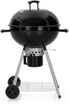 Captiva Designs 22-inch Kettle Charcoal BBQ Grill with Enameled Lid and Firebowl, Extra Thick Chromplated Grate & Slid-out Ash Catcher, Barbecue Grill Outdoor Cooking, Picnic, Patio, Backyard