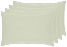 Belledorm 4 PACK Green Pillowcases, 7 Year Guarantee, 200 Thread Count Percale (Housewife, Apple)