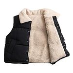 Runstarshow Girls Gilets Boys Fleece Vest Kids Padded Gilet Fleece Lined Toddler Sleeveless Coat Jacket Body Warmer Kids Waistcoat with Pockets Winter Warm Clothes Unisex Toddlers Kids 1-12 Years