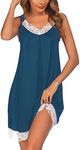 Ekouaer Women's Nightgown V-neck Ch