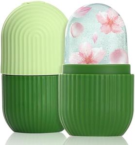 IMEASY Ice Roller for Face and Eye, Ice Face Roller,Facial Beauty Ice Roller Skin Care Tools, Ice Facial Cube, Gua Sha Face Massage, Silicone Ice Mold for Face Beauty (Green)