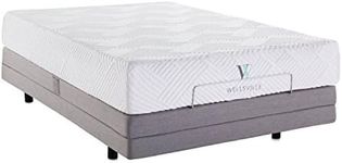 WELLSVILLE 11" Luxury Gel Memory Foam Mattress with Plush Ventilated Top Layer - CertiPUR-US Certified, Split Queen, Grey/White