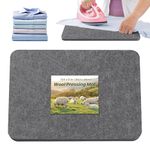 BREENHILL Wool Ironing Mat 17" x 13.5", 1/2" Thick Felt Pressing Mat for Quilting, Sewing & Patchwork, Portable Table Top Ironing Pad, Dark Grey