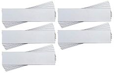 Magna Visual 1" x 4" White Pre-Cut Write On Wipe Off Magnetic Strips 25 Pack