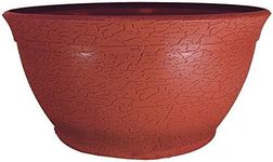 EMSCO Expandable Hose Hider – Expandable Hose Storage Pot – Rustic Terra Cotta