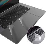 MacBook Pro 16 Palm Rest Cover with TrackPad Protector Skin for New Apple MacBook Pro 16 Inch A2141 Touch Bar Touch ID 2019 with Clear Keyboard Cover, Grey