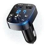 Car Wireless Bluetooth FM Transmitter MP3, USB, TYPE C, Bluetooth FM Transmitter for Car, Car Charger Dual USB Charging, Hands-Free Calling, Music Player Supports TF Card & USB Disk.