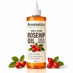 AROMATICO Cold Pressed Rosehip Oil for Skin - Anti-Ageing Face Oil for Dark Spots, Wrinkles & Skin Glow | Rosehip Oil for Hair Nourishment | 200ml