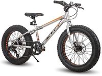 Hiland 20 Inch Kids Fat Tire Bike, 7-Speed, Dual Disc Brake, Kids Bike for Boys Girls