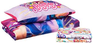 My Little Pony Every Pony Can Make a Difference 4-Piece Toddler Bedding Set - Includes Quilted Comforter, Fitted Sheet, Top Sheet, and Pillow Case, Pink + Purple for Toddler Girls Bed, 28" x 52"