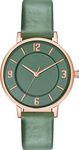 ON TIME OCTUS Synthetic Analog Girl'S And Women'S Watch Mt-393 (Green Dial Green Colored Strap)