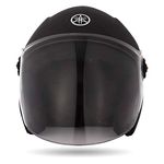 Yamaha YR6 Half Face Helmet (Gloss Black, Size XL) Y6AYR6GBXL16