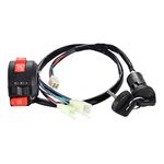 GOOFIT Motorcycle Handlebar Kill Switches with Key Ignition for 50cc 70cc 90cc 110cc 125cc ATV Scooter Quad