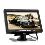 BW 7 Inch Car Headrest Monitor, Car Rearview Monitor - 800x480, 130 Degrees Viewing Angle, 2 Channels AV Inputs(DC:12-24V)(Black)