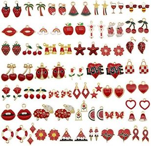 Julie Wang 60pcs 30 pairs Enamel Charms for Jewelry Making Wholesale Bulk Lot Craft DIY Findings, Enamel, No Gemstone