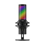 HyperX QuadCast 2 S – USB Microphone, with RGB Lighting, Streaming and Podcasting, with On-Board Controls, LED Lighting, Removable Shock Mount, PC, Mac, USB-C - Black